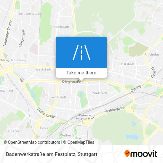Карта Badenwerkstraße am Festplatz
