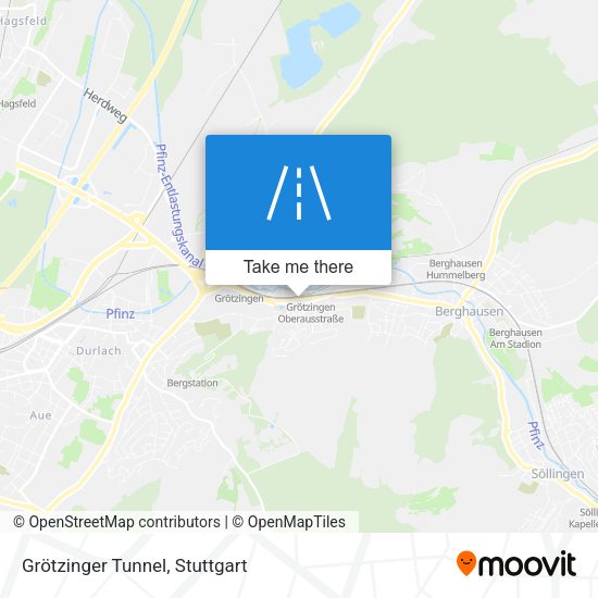 Grötzinger Tunnel map