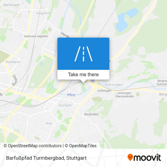 Barfußpfad Turmbergbad map