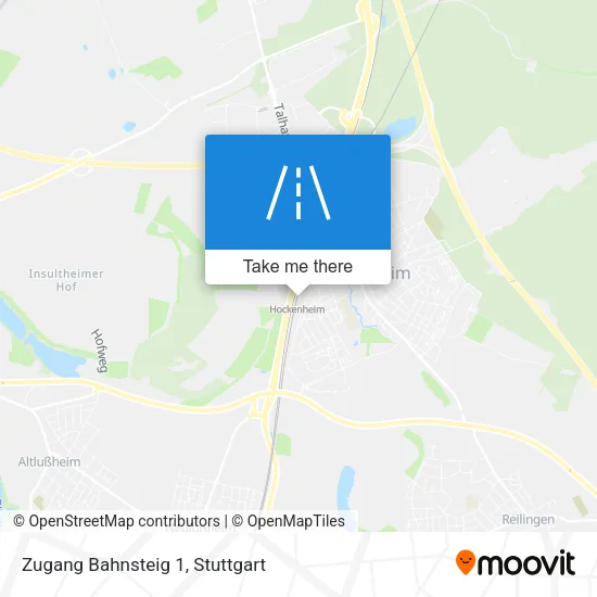 Карта Zugang Bahnsteig 1