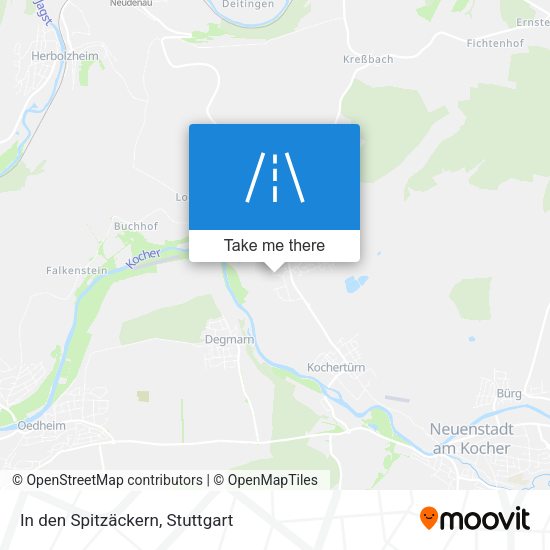 Карта In den Spitzäckern