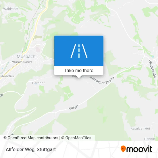 Карта Allfelder Weg