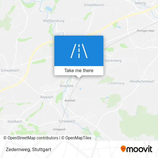 Карта Zedernweg
