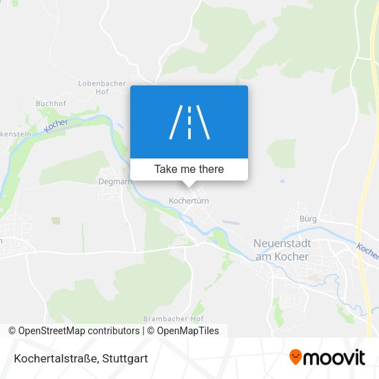 Kochertalstraße map