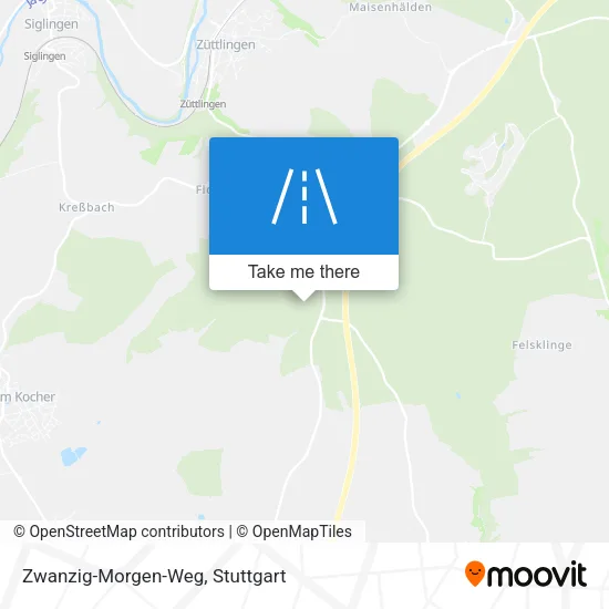 Карта Zwanzig-Morgen-Weg