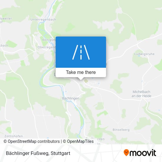 Bächlinger Fußweg map