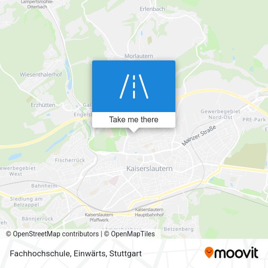 Fachhochschule, Einwärts map