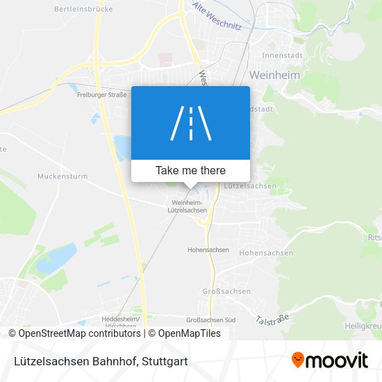 Lützelsachsen Bahnhof map