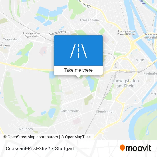 Карта Croissant-Rust-Straße