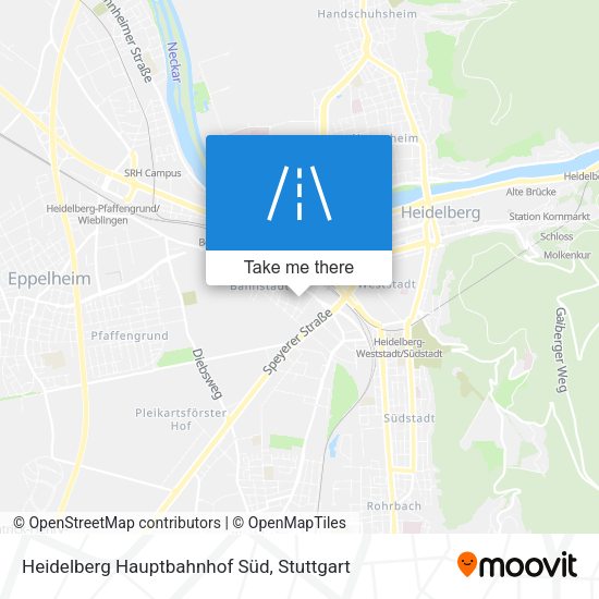 Heidelberg Hauptbahnhof Süd map