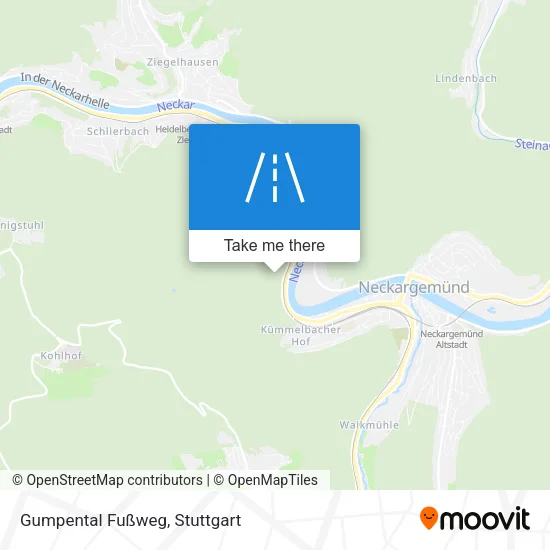 Gumpental Fußweg map