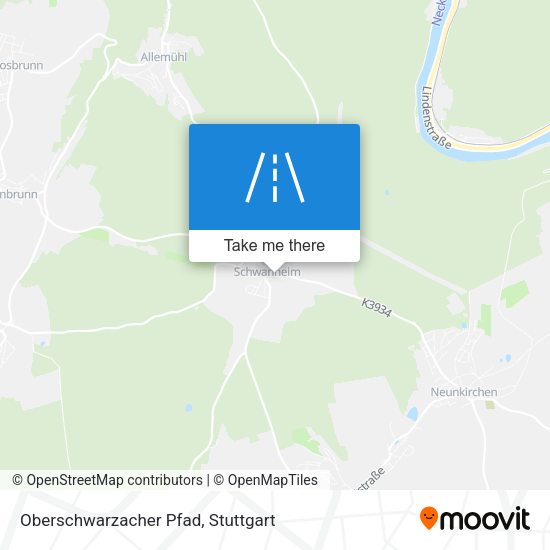 Oberschwarzacher Pfad map