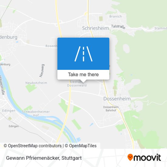 Gewann Pfriemenäcker map