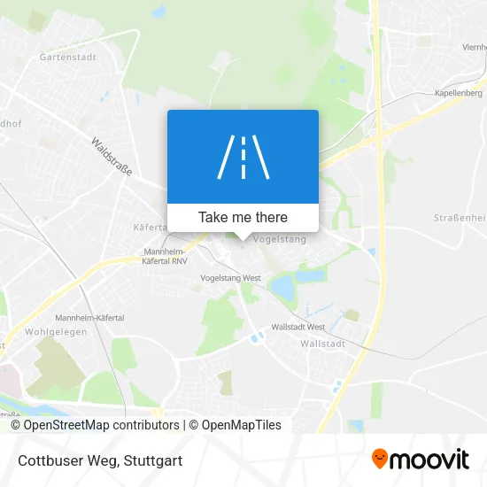 Карта Cottbuser Weg