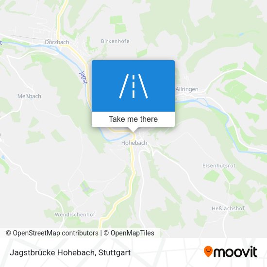 Jagstbrücke Hohebach map