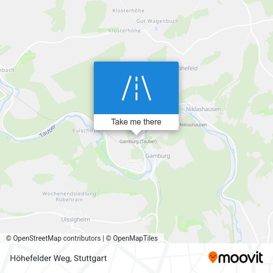 Höhefelder Weg map