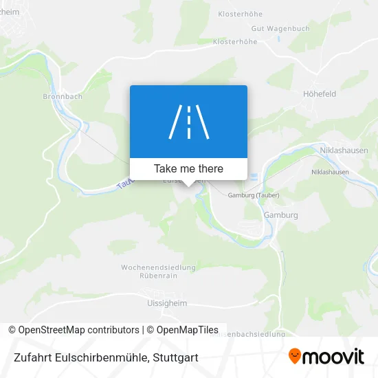 Карта Zufahrt Eulschirbenmühle