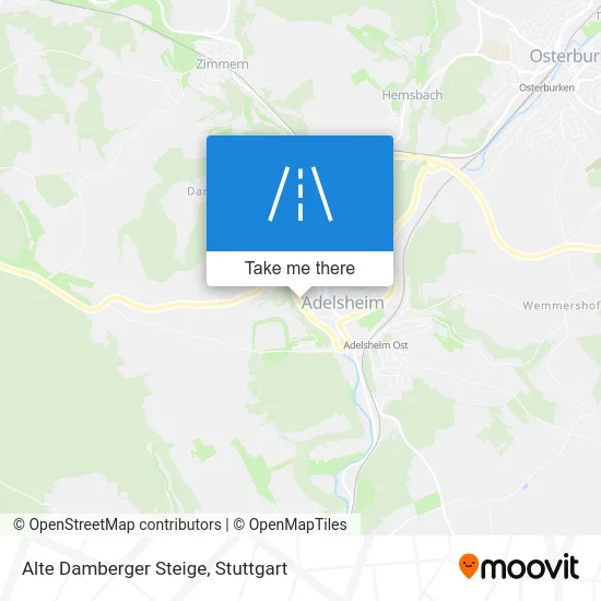 Карта Alte Damberger Steige