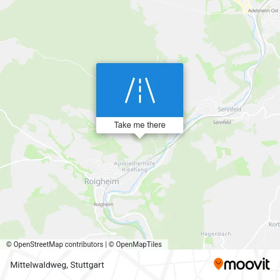 Карта Mittelwaldweg