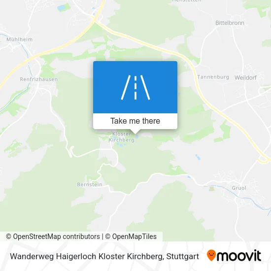 Карта Wanderweg Haigerloch Kloster Kirchberg