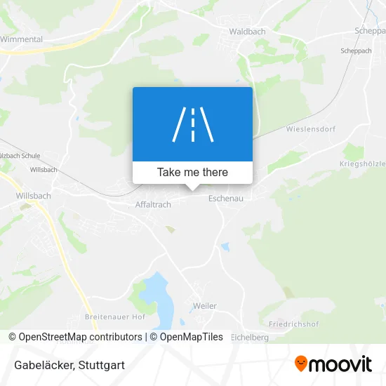 Карта Gabeläcker