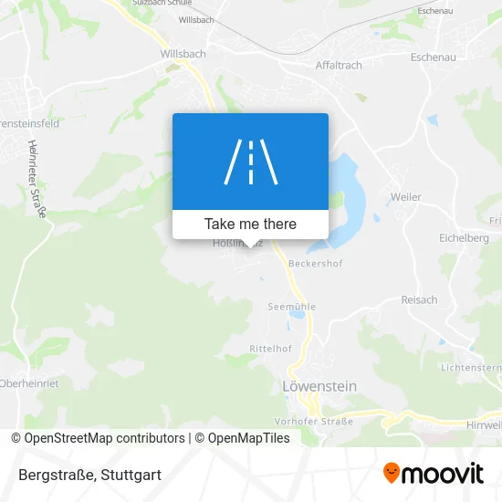 Карта Bergstraße