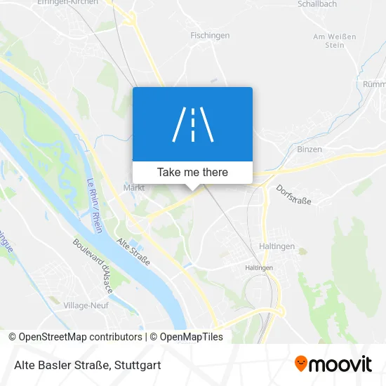 Карта Alte Basler Straße