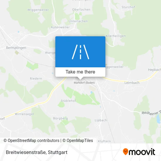 Карта Breitwiesenstraße