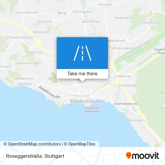 Карта Roseggerstraße