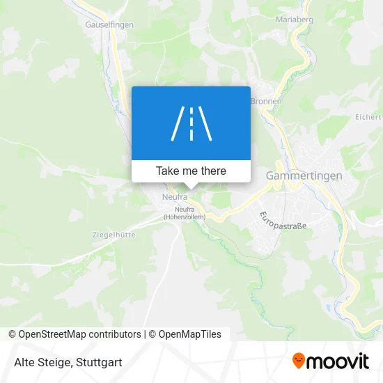 Карта Alte Steige