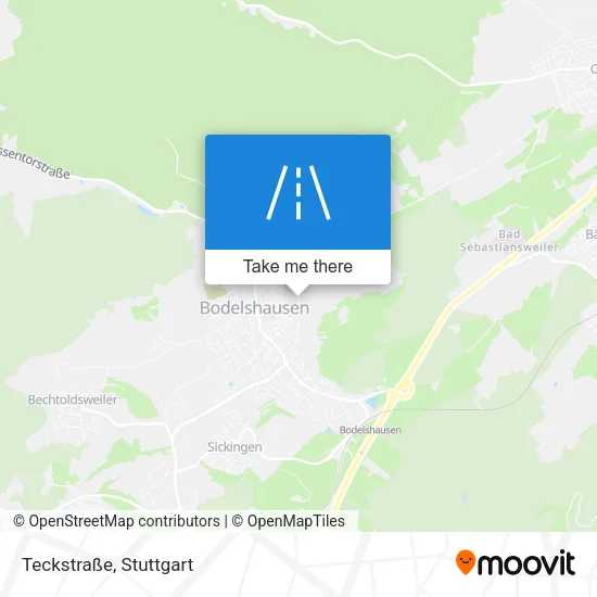 Карта Teckstraße