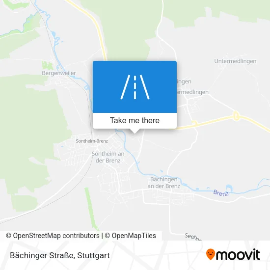 Карта Bächinger Straße