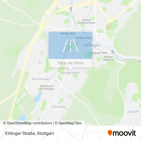 Карта Ettlinger Straße