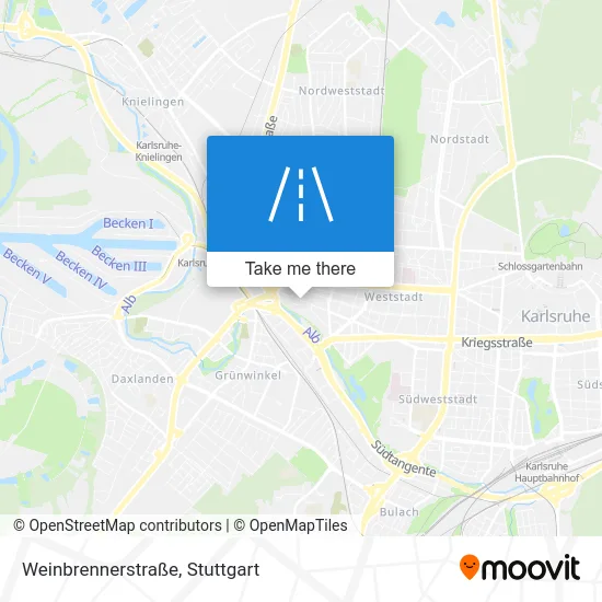 Карта Weinbrennerstraße