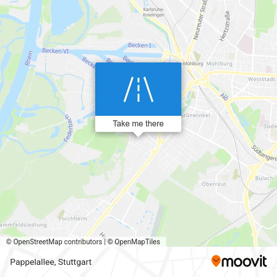 Карта Pappelallee