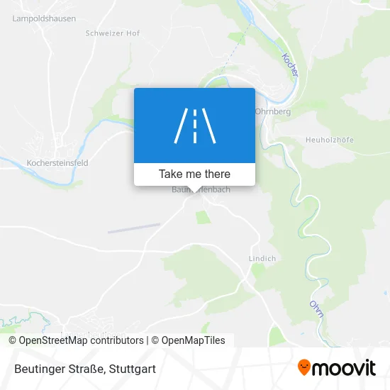 Карта Beutinger Straße