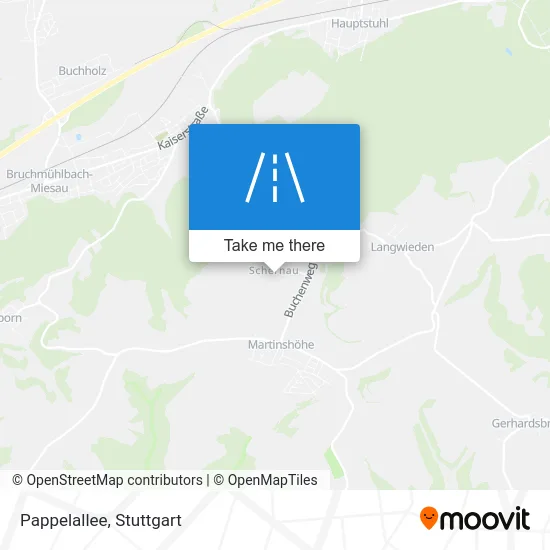 Карта Pappelallee