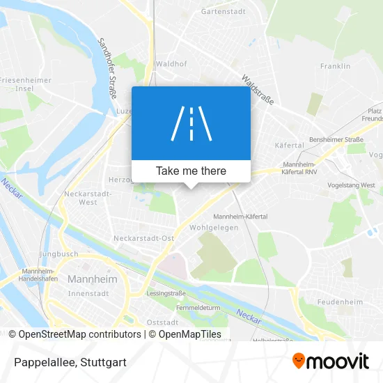 Карта Pappelallee