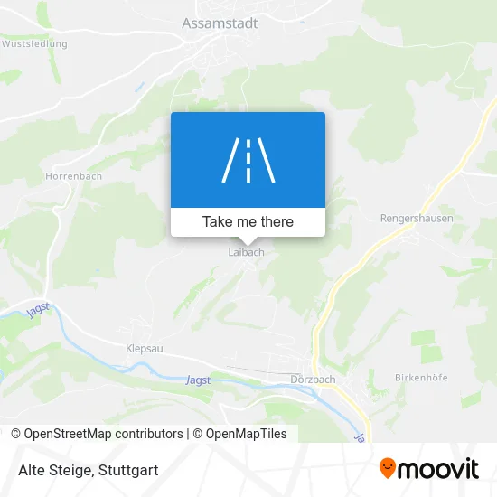 Карта Alte Steige