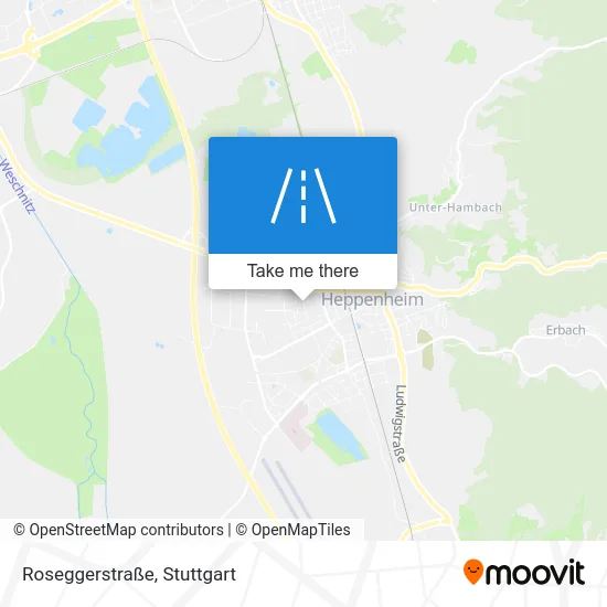 Карта Roseggerstraße