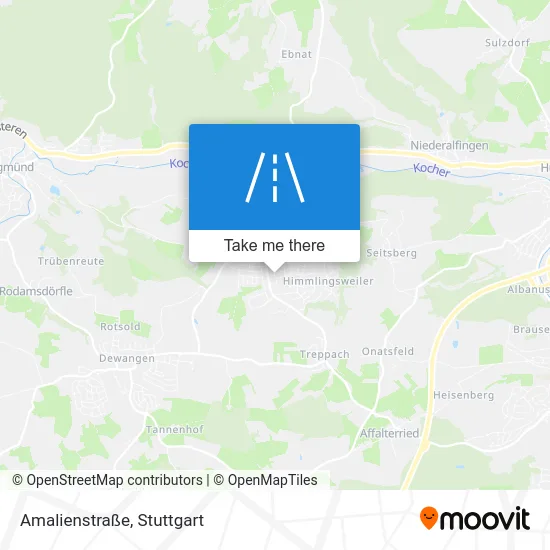 Карта Amalienstraße