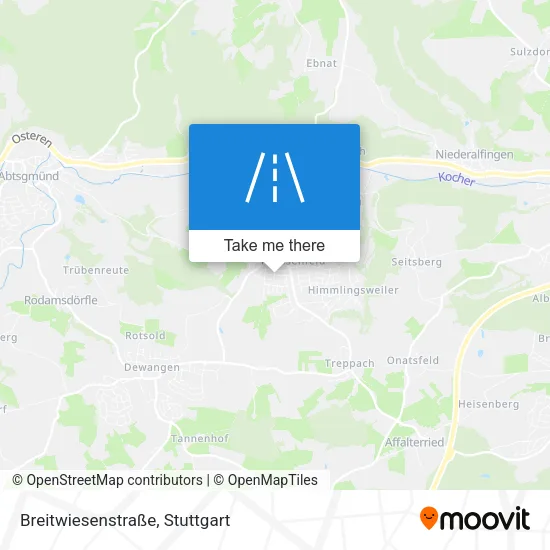 Карта Breitwiesenstraße