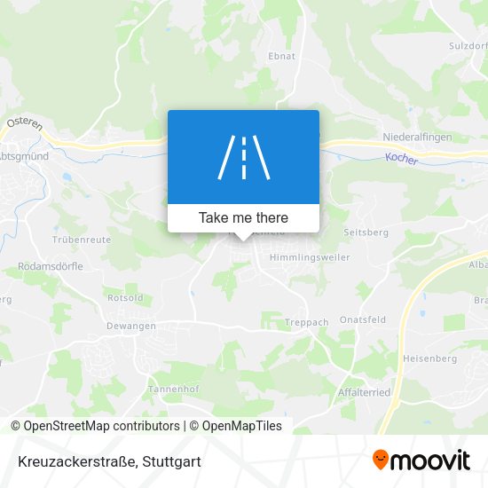 Kreuzackerstraße map