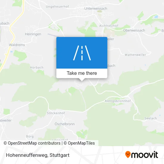 Карта Hohenneuffenweg