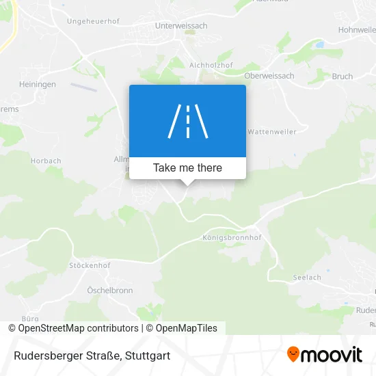Карта Rudersberger Straße