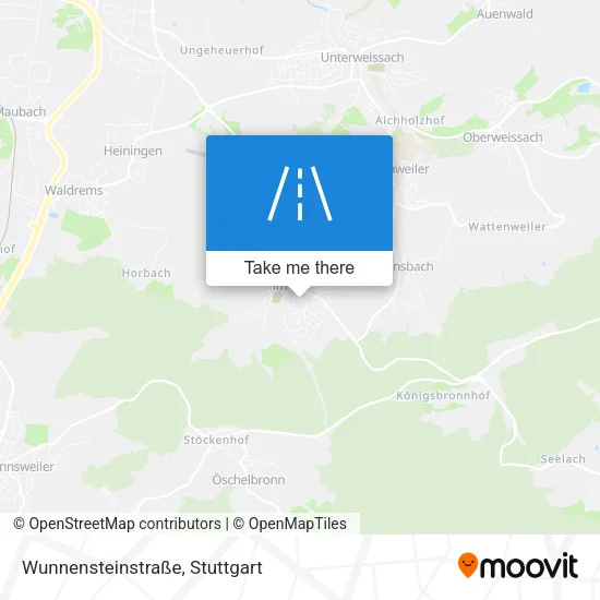 Карта Wunnensteinstraße