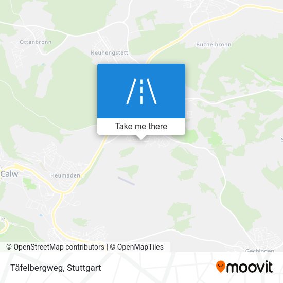 Täfelbergweg map