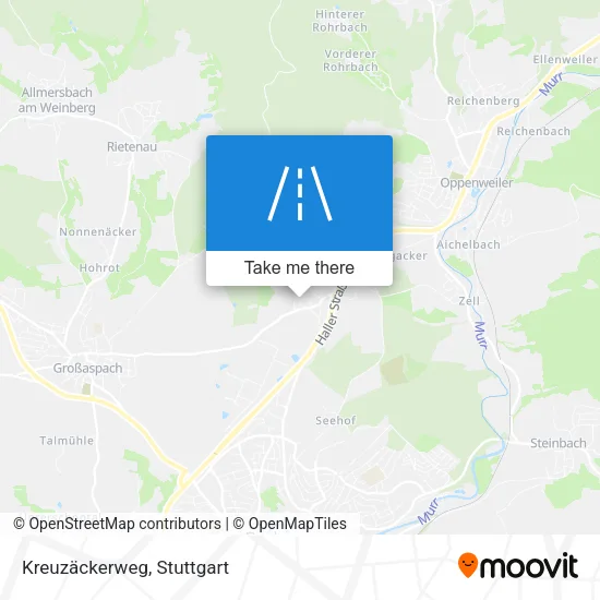 Kreuzäckerweg map