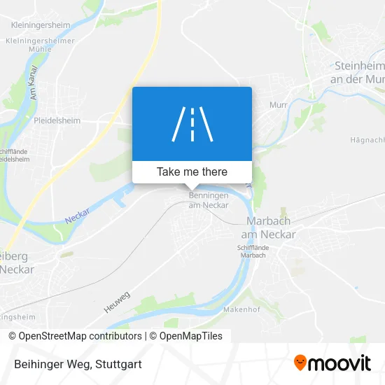 Карта Beihinger Weg