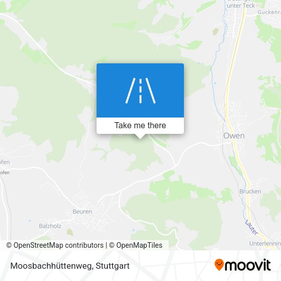 Moosbachhüttenweg map
